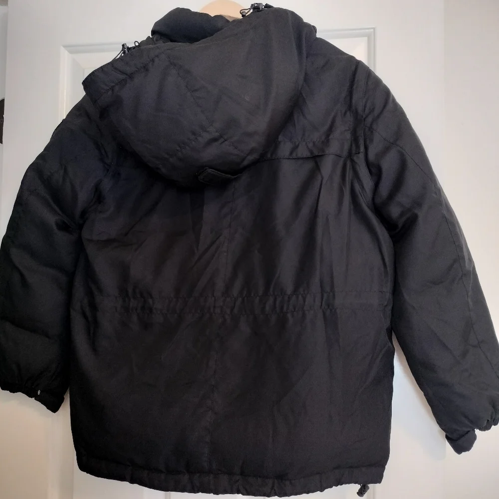 Disney‎ Thick Puffer Black Coat With Mickey Patch Size Childs Large